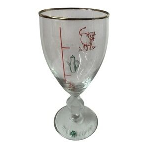 Irish Coffee Glass With Gold Rim & Recipe Detail St Patrick's Day